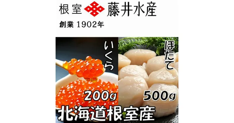 【ふるさと納税】[北海道根室産]いくら醤油漬け200g、お刺身帆立貝柱500g B-42077