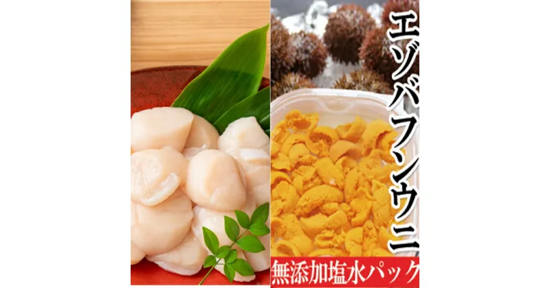 【ふるさと納税】 エゾバフンウニ塩水パック150g×1P、お刺身ホタテ貝柱500g×1P[11月下旬以降発送] E-40018