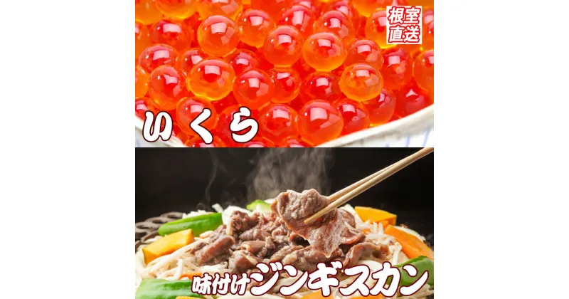 【ふるさと納税】いくら醤油漬け100g×2P、味付けジンギスカン800g×1Pセット B-36034