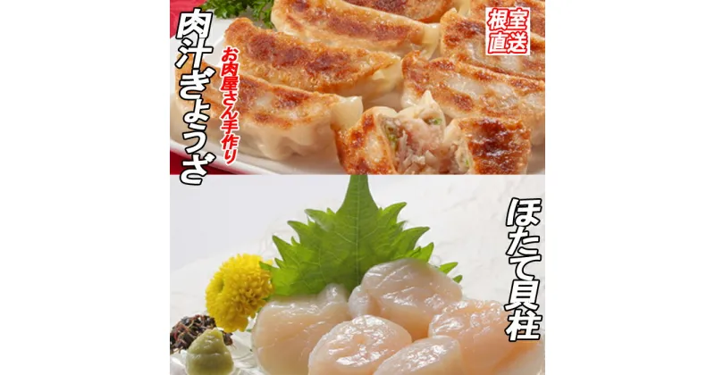 【ふるさと納税】餃子25個×2P、ほたて貝柱500g×2P C-36053