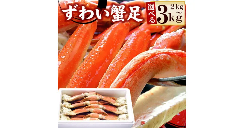 【ふるさと納税】ボイルずわいがに足 選べる 2kg 〜 3kg ズワイガニ ずわいがに ズワイ蟹 ずわい蟹 かに カニ 蟹 北海道 根室市 海鮮