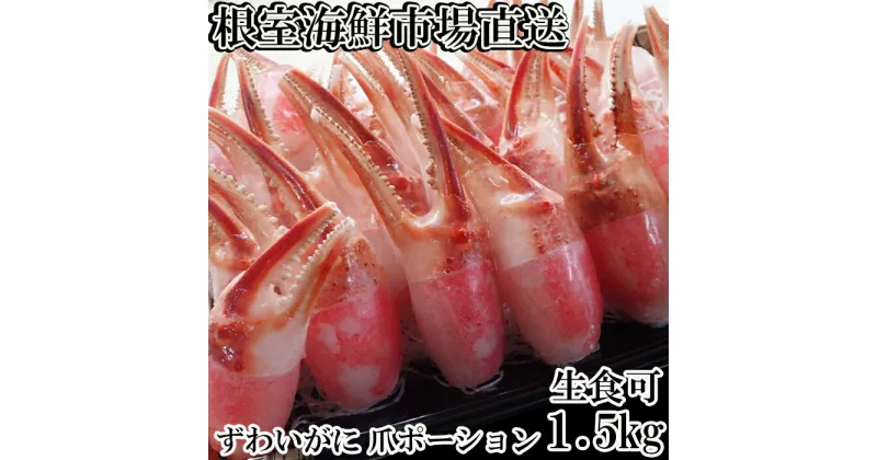 【ふるさと納税】生食用本ズワイガニ爪ポーション1.5kg B-14088