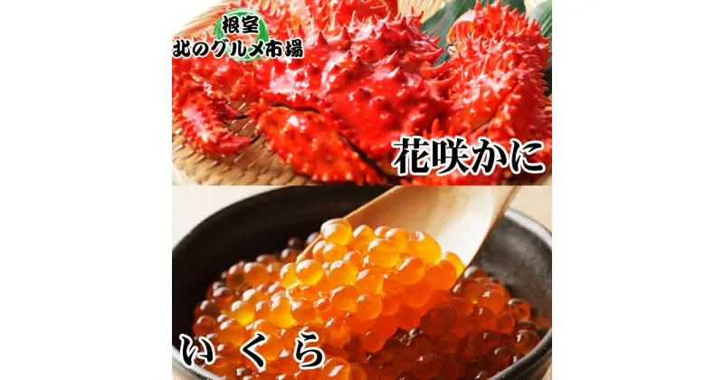 【ふるさと納税】花咲かに2尾・いくら醤油漬け100g×1P A-76012