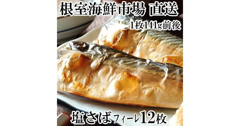 【ふるさと納税】根室海鮮市場＜直送＞塩さばフィーレ12枚入×1P(計約1.6kg) G-28021