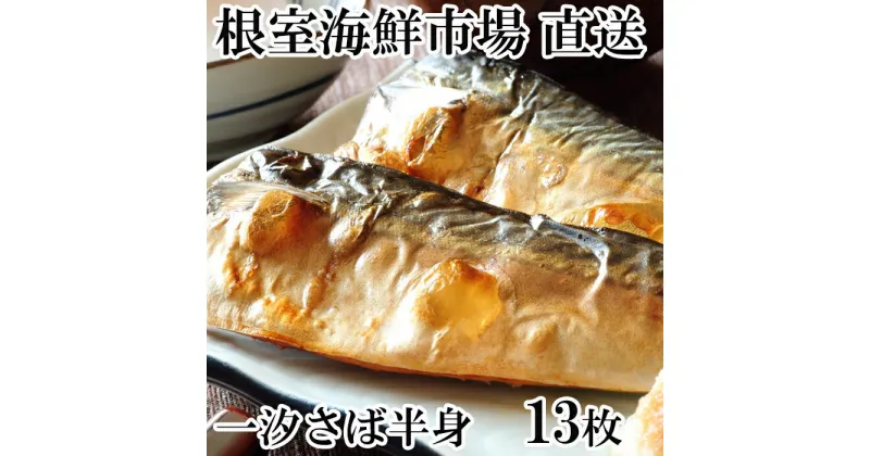 【ふるさと納税】根室海鮮市場＜直送＞塩さばフィーレ13枚入×1P(計約1.4kg) G-28022