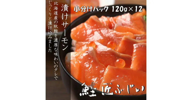 【ふるさと納税】＜鮭匠ふじい＞漬けサーモン丼の具120g×12P(小分け) F-42008