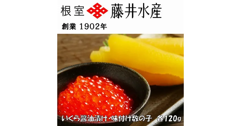 【ふるさと納税】＜鮭匠ふじい＞いくら醤油漬け120g×1P、味付け数の子120g×1P G-42009