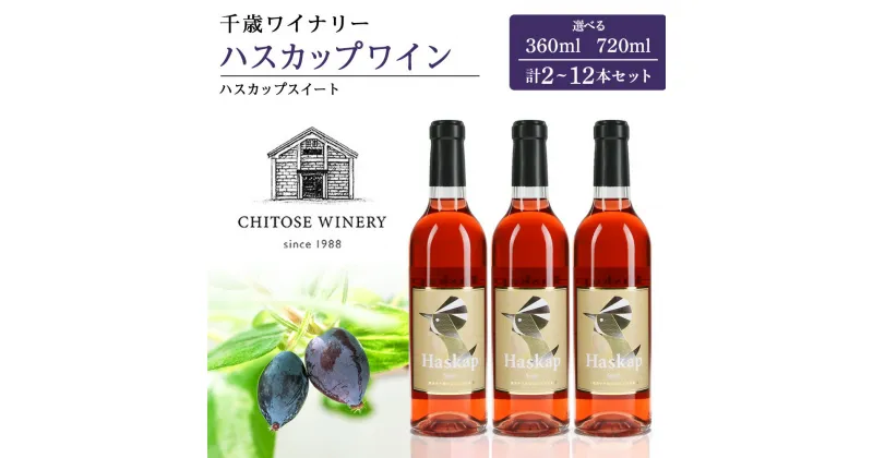 【ふるさと納税】 千歳ワイナリー ハスカップスイート セット 選べる2本～12本 360ml 720ml お酒 ワイン【北海道千歳市】ギフト ふるさと納税 クリスマス