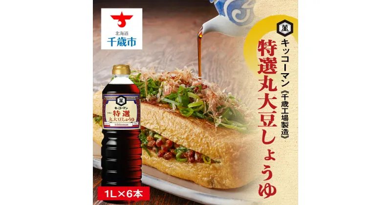 【ふるさと納税】 キッコーマン 特選丸大豆しょうゆ 1L×6本 《千歳工場製造》 特選 丸大豆しょうゆ しょうゆ 醤油 調味料 北海道【北海道千歳市】ギフト ふるさと納税