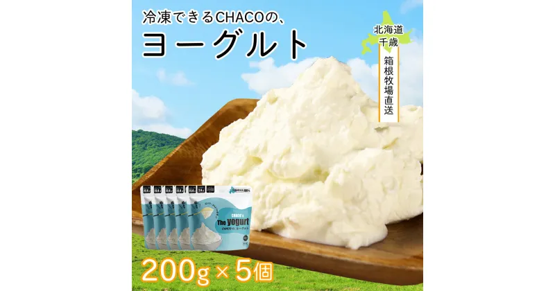 【ふるさと納税】 【北海道直送】冷凍できるCHACOのヨーグルト（200g×5個）北海道ふるさと納税 千歳市 グルメ 濃縮 ヨーグルト 乳製品 北海道【北海道千歳市】ギフト ふるさと納税