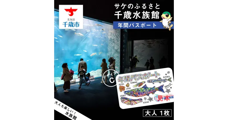 【ふるさと納税】【サケのふるさと 千歳水族館】年間パスポート（大人1枚/Cデザイン）鮭 サケ 千歳市 水族館 年間 パスポート 北海道 水中観察窓 大水槽 観光 北海道ふるさと納税 千歳市 ふるさと納税【北海道千歳市】