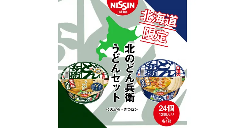 【ふるさと納税】 日清 北のどん兵衛 うどんセット＜天ぷら・きつね＞各1箱・合計2箱 日清 インスタント麺 インスタントうどん インスタント うどん カップうどん 日清うどん【北海道千歳市】ギフト ふるさと納税