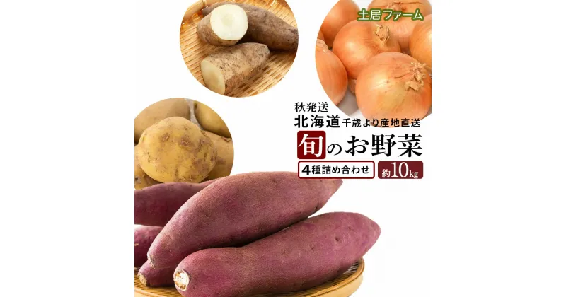 【ふるさと納税】2024年秋発送 旬のお野菜4種 詰め合わせ 10kg以内《 土居ファーム 》 やさい 野菜 さつまいも ヤーコン じゃがいも 芋 いも たまねぎ 千歳 北海道【北海道千歳市】ギフト ふるさと納税