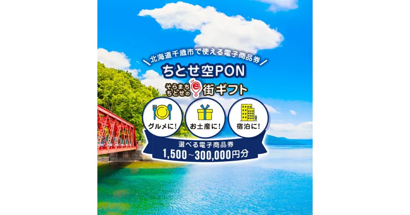 【ふるさと納税】そらまちちとせのe街ギフト ちとせ空PON 選べるクーポン1,500円分～300,000円分 有効期限　取得後365日