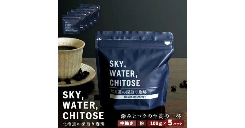 【ふるさと納税】SKY,WATER,CHITOSE 北海道の深煎り珈琲(100g)×5パックレギュラーコーヒー ブレンドコーヒー 深煎り 珈琲 コーヒー インスタントコーヒー 北海道 千歳 北海道ふるさと納税 千歳市 ふるさと納税【北海道千歳市】ギフト ふるさと納税