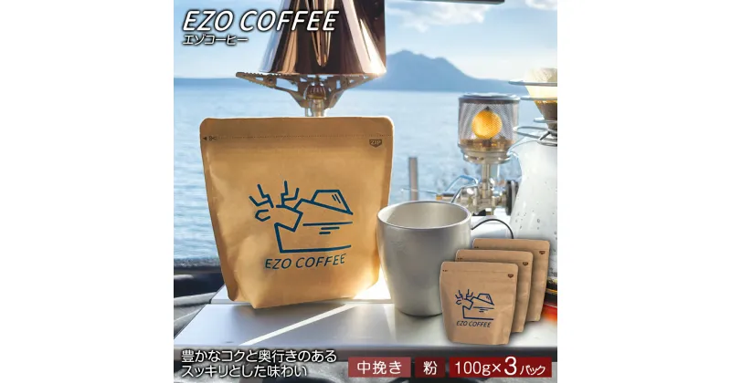 【ふるさと納税】EZO COFFEE エゾコーヒー(100g)×3パックレギュラーコーヒー シティロースト 珈琲 コーヒー インスタントコーヒー 北海道 千歳 北海道ふるさと納税 千歳市 ふるさと納税【北海道千歳市】ギフト ふるさと納税