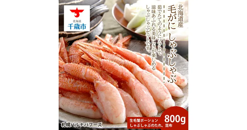 【ふるさと納税】 毛ガニ しゃぶしゃぶ 800g むき お取り寄せ グルメ 【北海道】【札幌バルナバフーズ】北海道ふるさと納税 海鮮 蟹しゃぶ カニシャブ 北海道 海鮮 千歳市 かに 蟹 カニ ガニ 毛蟹 けがに ポーション 毛カニ【北海道千歳市】ギフト ふるさと納税