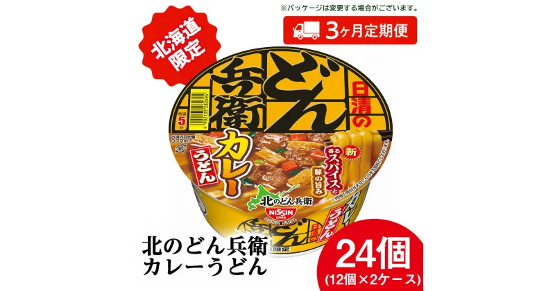 【ふるさと納税】 【定期便3カ月】日清 北のどん兵衛 カレーうどん [北海道仕様]24個 カレー うどん カップ麺 即席めん 即席麺 どん兵衛 千歳 ケースうどん 即席麺 麺類 カップ麺 カップうどん インスタント 麺類 【北海道千歳市】ギフト ふるさと納税