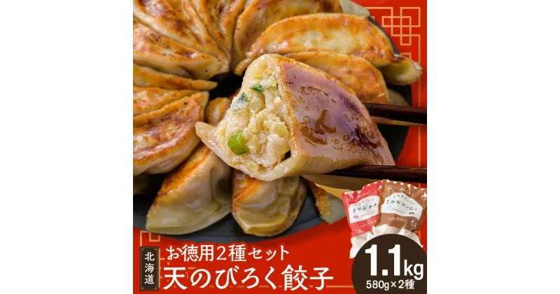 【ふるさと納税】 天のびろく 餃子 お徳用 2種 セット（580g×2） 徳用 冷凍 北海道 千歳 食べ比べ 加工品 惣菜 冷凍 ぎょうざ ギョーザ 【北海道千歳市】ギフト ふるさと納税