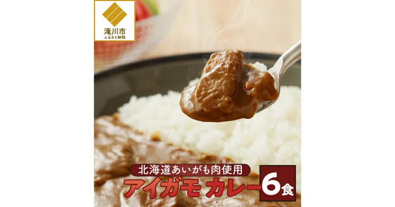 【ふるさと納税】【北海道滝川産あいがも肉使用】アイガモカレー! (6食)｜北海道 カレー レトルト 鴨肉 合鴨 180g×6個 時短 簡単 常温 ギフト 贈り物 滝川市