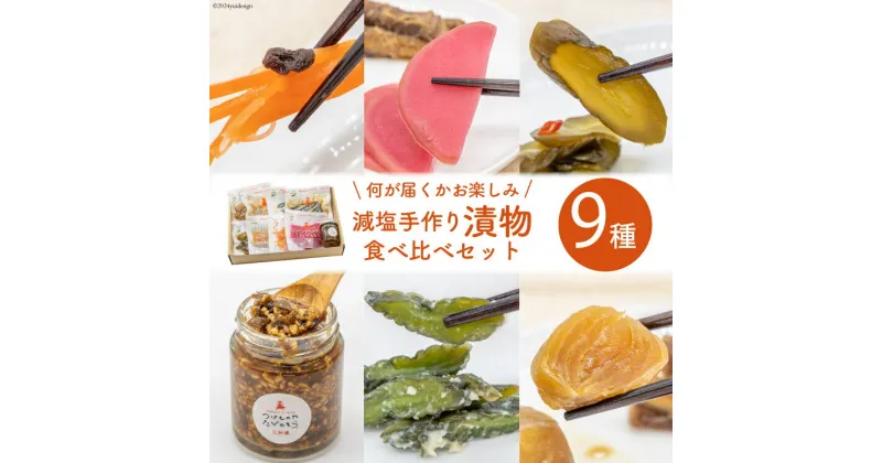 【ふるさと納税】無添加 減塩 手作り 漬物 9種 食べ比べ セット [たびのそら 北海道 砂川市 12260518] 冷蔵 漬け物 つけもの 個包装 レビューキャンペーン