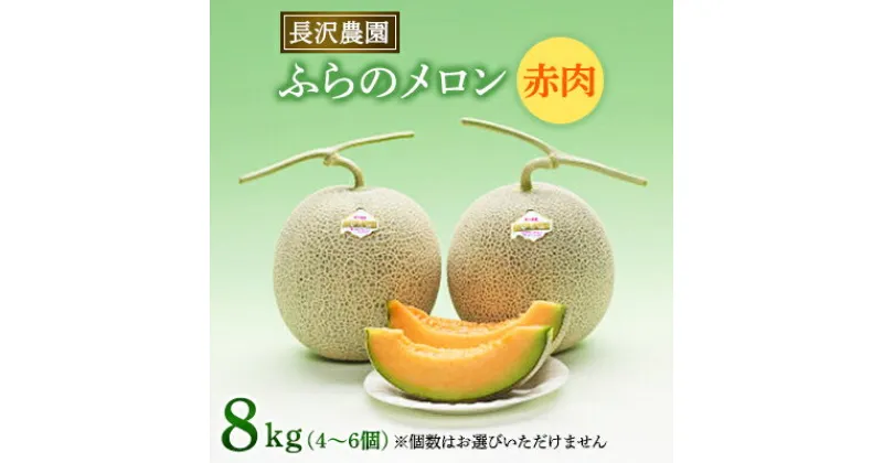 【ふるさと納税】【2025年発送】富良野メロン 赤肉 8kg(4～6玉入り)〈長沢農園〉【1265602】