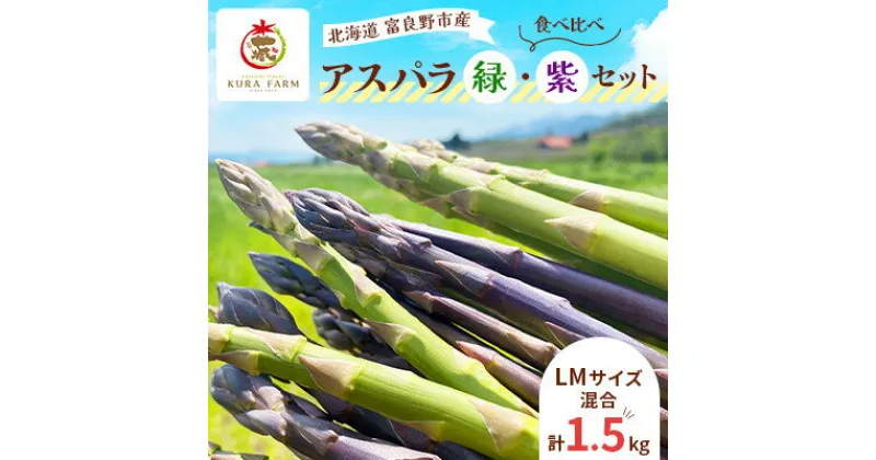 【ふるさと納税】【2025年発送】富良野市産 アスパラ 緑・紫(LMサイズ混合 計1.5kg) 〈藏ファーム〉【配送不可地域：離島】【1505724】