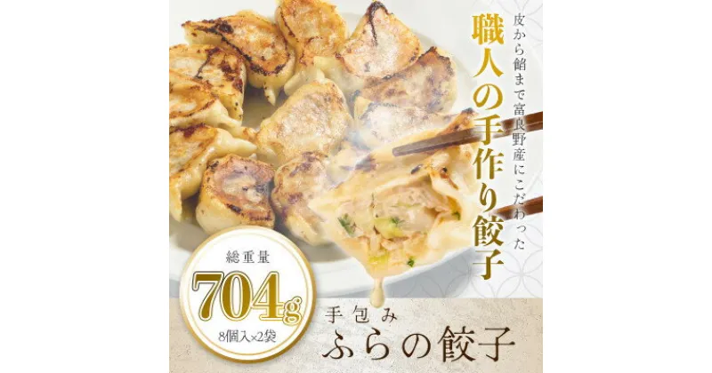 【ふるさと納税】【皮から餡まで富良野産】 手包みふらの餃子 内容量704g 8個入×2パック【配送不可地域：離島】【1557087】