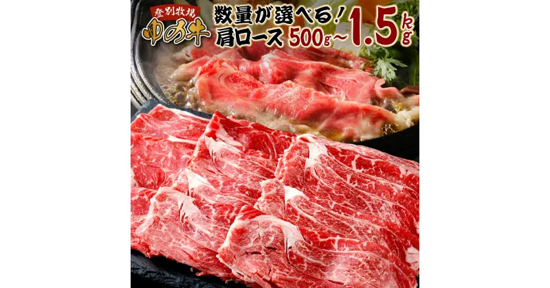 【ふるさと納税】量が選べる！牛肉 北海道 すき焼き しゃぶしゃぶ 登別産 国産 肩ロース 500g〜1.5kg | ふるさと納税 牛肉 すき焼き しゃぶしゃぶ 焼肉 すきやき 焼き肉 牛 肉 肩 ロース 高級 ギフト 北海道 登別 ふるさと 人気 ランキング 送料無料