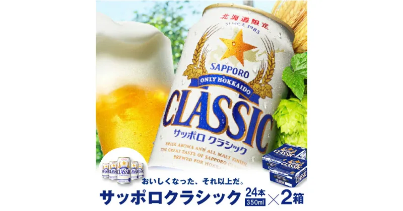 【ふるさと納税】サッポロクラシック350ml×24本×2箱 【北海道限定】 サッポロビール サッポロ ビール 生ビール 2箱 2箱セット 北海道 ふるさと納税 恵庭市 恵庭 【300061】