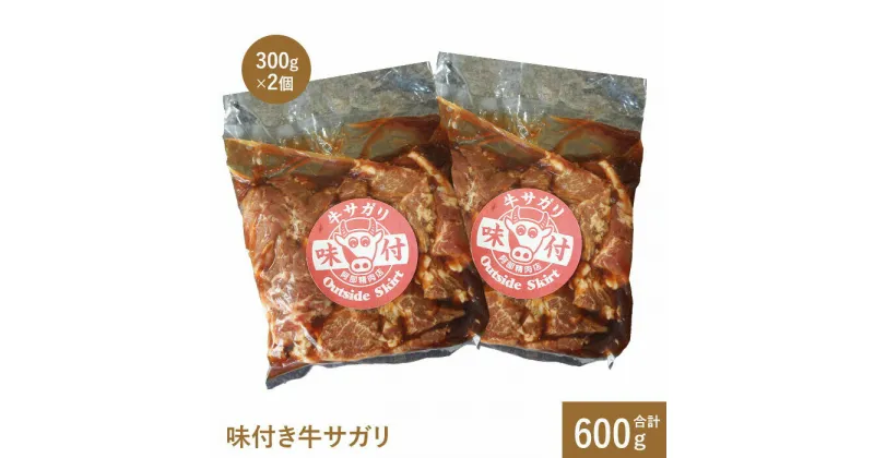 【ふるさと納税】味付き牛サガリ300g×2個 サガリ 焼肉 バーベキュー 北海道 ふるさと納税 恵庭市 お取り寄せ グルメ 600g 600g【16000401】