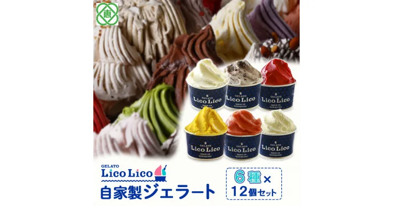 【ふるさと納税】「GELATO LicoLico」 自家製ジェラート6種12個セット( 温泉ミルク / ミルク / 小豆ミルク / かぼちゃ / アランチャロッソ / フランボワーズ ) ジェラート アイス カップ LicoLico リコリコ 北海道 恵庭市 恵庭 ふるさと納税 【600026】