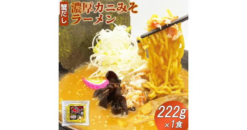 【ふるさと納税】蟹だし カニ味噌 かにみそ カニみそラーメン みそらーめん ラーメン みそラーメン かにみそラーメン 冷凍 222g×1食 1食 濃厚 蟹出汁 かに出汁 海産 海鮮 魚貝 魚介 楽天ふるさと納税 ふるさと納税 北海道 恵庭市【71004】