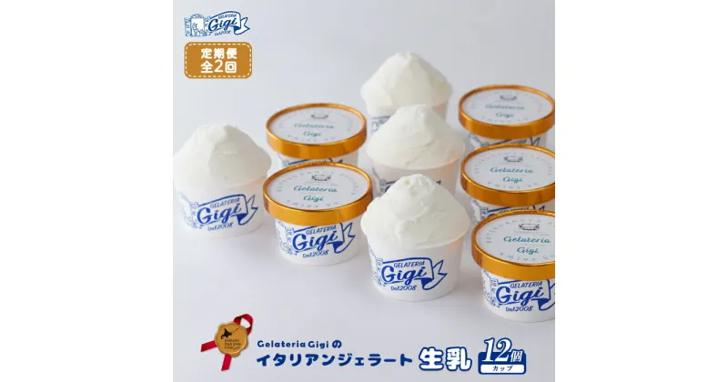 【ふるさと納税】【定期便2回】 ジェラテリアGigi イタリアンジェラート 生乳 詰め合わせ 110ml ジェラート アイス gigi 贈り物 12個 入り スイーツ お取り寄せ グルメ 定期便 2回 ふるさと納税 北海道 恵庭市 恵庭【430037】