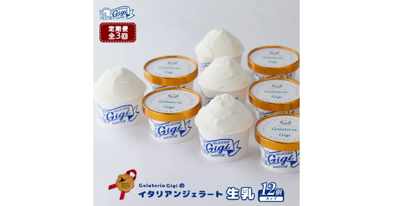 【ふるさと納税】【定期便3回】 ジェラテリアGigi イタリアンジェラート 生乳 詰め合わせ 110ml ジェラート アイス gigi 贈り物 12個 入り スイーツ お取り寄せ グルメ 定期便 3回 ふるさと納税 北海道 恵庭市 恵庭【430038】