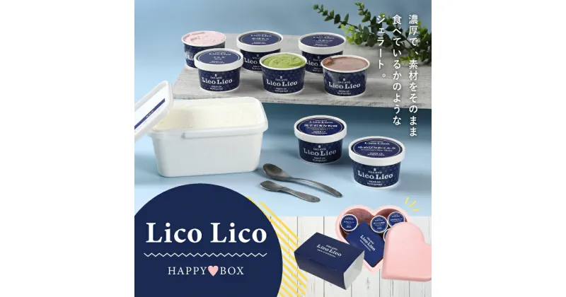 【ふるさと納税】HAPPY BOX LicoLicoジェラート定番ミルク1L＆定番8種×1個セット【560011】