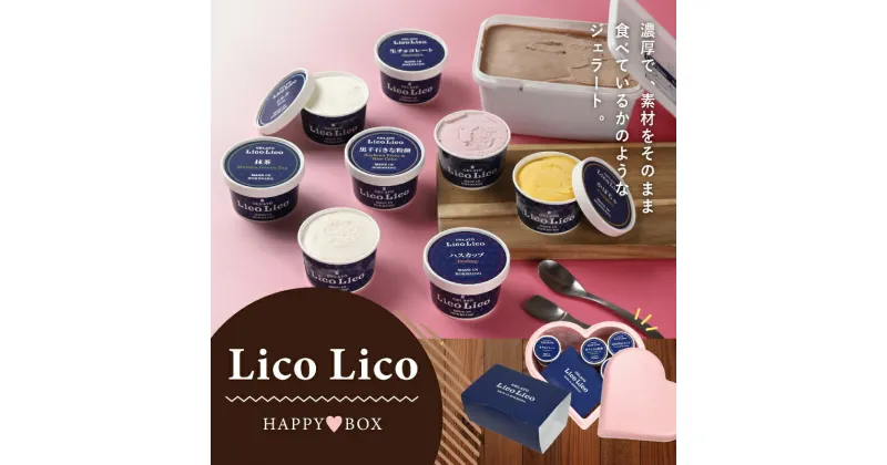 【ふるさと納税】HAPPY BOX LicoLicoジェラート定番ミルクチョコレート1L＆定番8種×1個セット【560012】